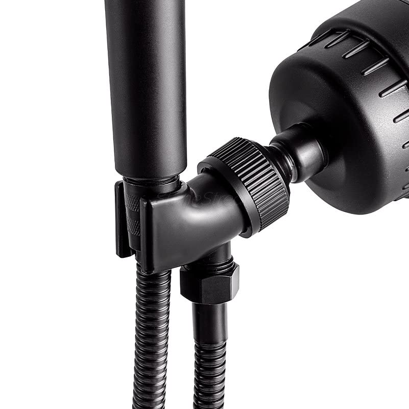 Original StoneStream Adjustable Wall Shower Adapter and Holder for Handheld Showerheads - Matte Black - color: Black
