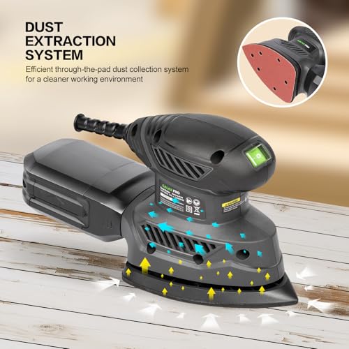 GALAX 1.1A Detail Sander Corded 13000 OPM with 20Pcs Sandpapers - style: Corded Detail Sander
