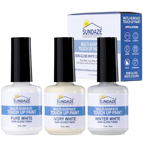 Sundaze Semi-Gloss White Touch-Up Paint Pen Kit - Wall, Kitchen Cabinet
