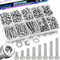 mxuteuk 801PCS M2.5 Screws Assortment Set,M2.5 x 4/6/8/10/12/16/20/25mm M2.5bolts，304 Stainless Steel Hex Socket Head Bolts Nuts Washers Set Suitable for 3D Printer,DIY - size: SS 801PCS M2.5