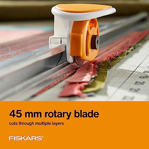 Fiskars 6" x 24" 2-in-1 Rotary Cutter for Fabric & Sewing Ruler - size: 24" x 6"