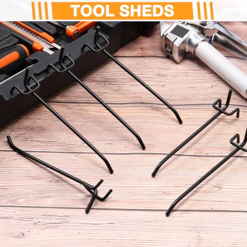 Shimeyao 200 Pcs Peg Board Hooks Stainless Steel Pegs,6 Inch,Black - color: Black, size: 6 Inch