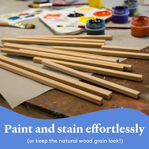 DIY Wooden Square Dowel Rod 1/4-inch x 12 Pack of 100 Hobby Wood Sticks for Crafts, Wood Trim & Architecture Model Making, by Woodpeckers - color: Pack of 100, size: 12 inch, 1/4 inch thick