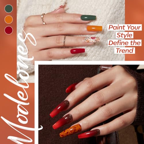 modelones Gel Nail Polish Set Color Changing 28 Colors Primer Top Base Coat - color: A0-Winter Color Changing