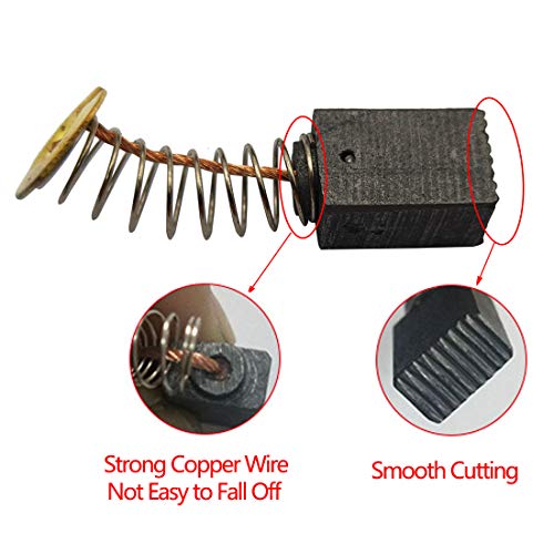 30 Pack Electric Motor Carbon Brushes Self Stop 411# for Replacement Repair Power Tool Part 6x9 x14mm, for Angle Grinders, Electric Hammer Drills, Circular Saws - size: 411#