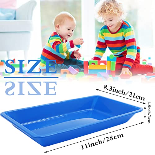 10 Pack Plastic Art Trays: 8 Color Sensory Trays for Kids Crafts & DIY Projects - style: 10PCS 8 Colors