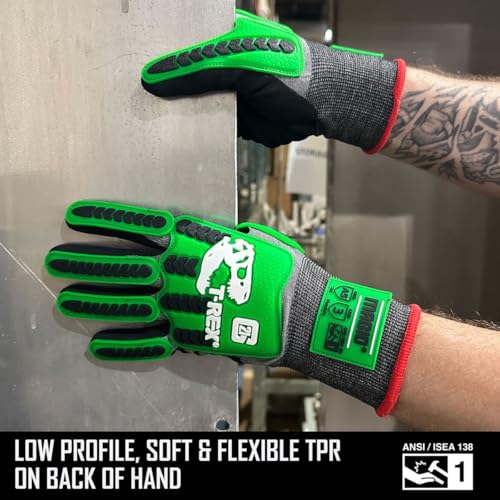 Trex 21g Ultra Thin Impact Glove A5 Cut Level - size: 8/M, style: 1 Pair