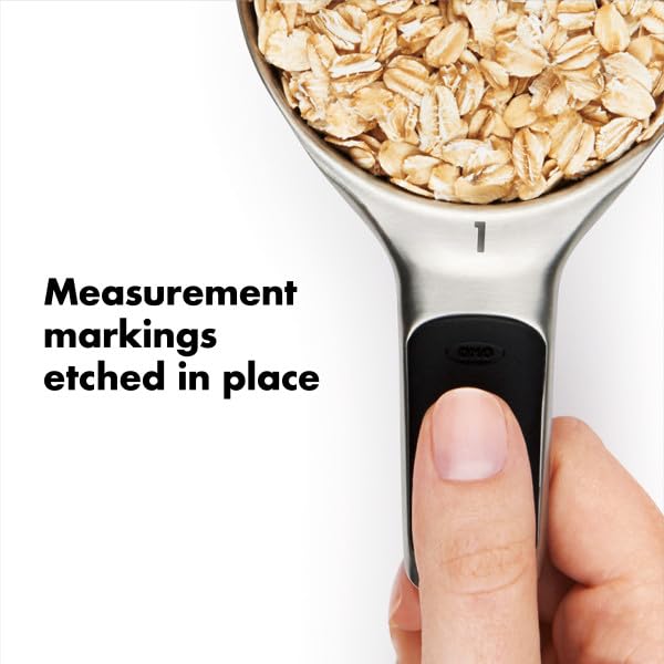 OXO Good Grips 4 Piece Stainless Steel Measuring Cups with Magnetic Snaps - size: 4 count, style: Cups