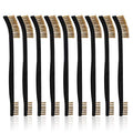 Accmor Scratch Brush Set for Gun Cleaning, Double-Ended Wire Bristle Brushes 9 Packs, All Purpose Gun Cleaner Kit, Handy Brass Scrub for Cleaning Welding Slag/Paint/Rust/Dirt - style: 9Pcs Bronze