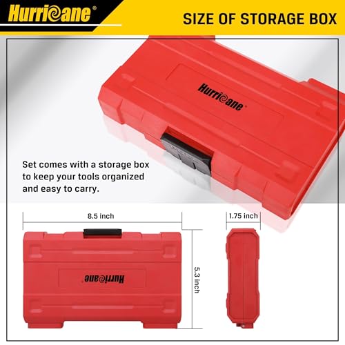 HURRICANE 13 Piece 1000V Insulated Electrician Screwdriver Set, Cr-V Magnetic Tip. 4 slotted, 2 Phillips, 2 Pozidriv, 3 Torx, 1 Electroprobe, and 1 handle. Ideal for Professional & Home Repair - size: 13 Piece Basic Insulated Screwdriver Set