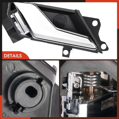 A-Premium Inside Interior Door Handles - Front & Rear Side | Compatible with Chevrolet Captiva Sport 2012-2015 & Saturn Vue 2008-2010, Chrome, Set of 4 - style: Front and Rear