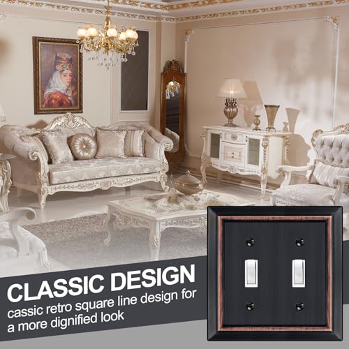 Metal Wall Plate for Electrical Outlets, Applicable to Double Toggle - size: Double Toggle