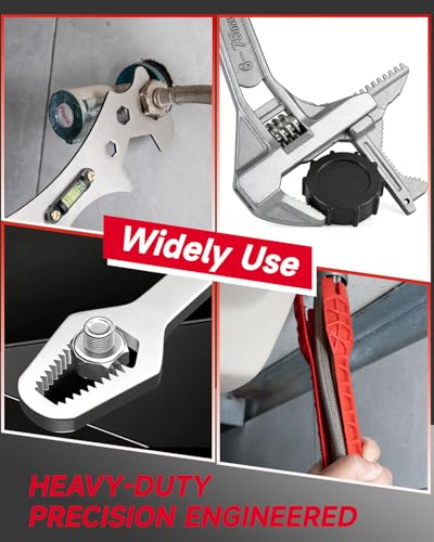 6Pcs Plumbing Tools with Multifunctional Sink Wrench & Basin Wrench