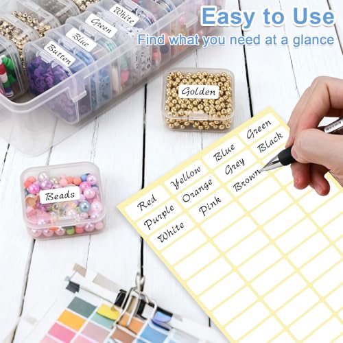 Bead Organizer Box, 62 Pcs Small Beads Organizers, With Classification Tags and Trays, Plastic Bead Organizer Applicable to Jewelry, Diamonds, Clay Beads, Screws, Seeds, Small Parts - color: Transparent 30 pack