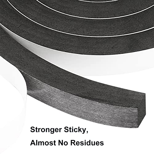 2 Rolls Foam Tape Weather Stripping Door Seal, 1'' W x 3/4'' T High Density Seal Strip, Adhesive Closed Cell Weather Strip Total 13 Feet Long - size: 1IN*3/4IN/13FT