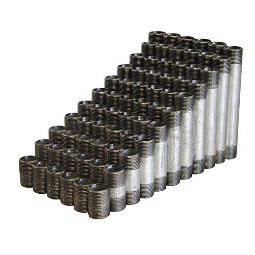 Everflow Supplies NPGS1200 Assortment of Standard Runs with 11 Galvanized Nipples with a Diameter of 1/2"