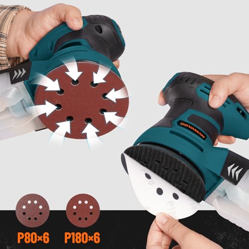 DOVAMAN Orbital Sander, Up to 13000 rpm, 3A Random Orbit Sander, - color: A-blue