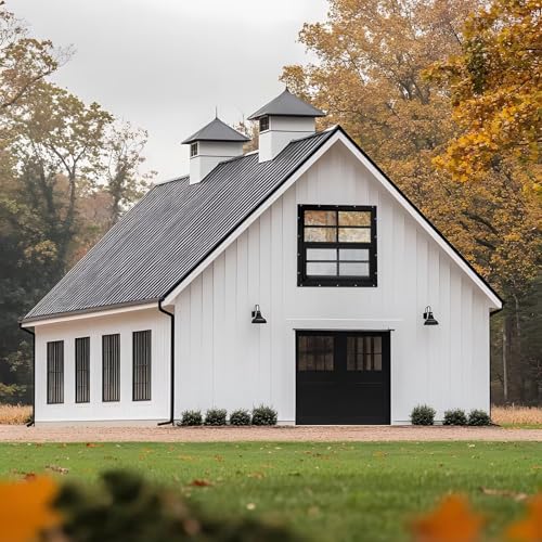 2 Pack Shed Windows, Chicken Coop Windows, 24" x 24" Black - color: Black, size: 24" x 24"