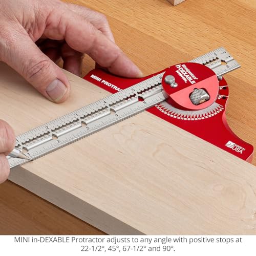 Woodpeckers inDexable Square System, Deluxe Mini Set, Feature Packed Woodworking Square - Includes 3 Blades & 4 Heads & 4 Rack-Its - color: Mini, style: Deluxe
