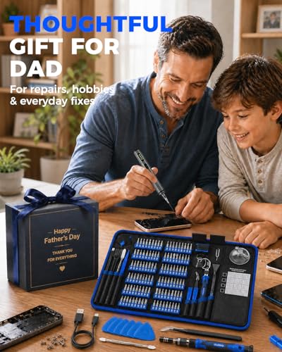 Mini Electric Screwdriver Set 140-IN-1: Small Electric Screwdriver Cordless - color: Blue