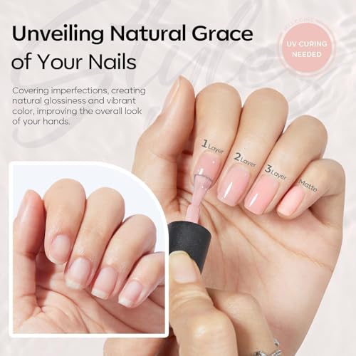 modelones French Tip Gel Polish Set 2 Pcs 15ml Jelly Nude Pink Milky White - color: A1-Snowy Blush