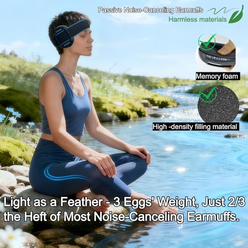 Comfort Over-Ear Sleep Ear Muffs - Passive Noise Reduction, Non-Clamping, Adjustable for Bedtime & Midday Naps - color: A02