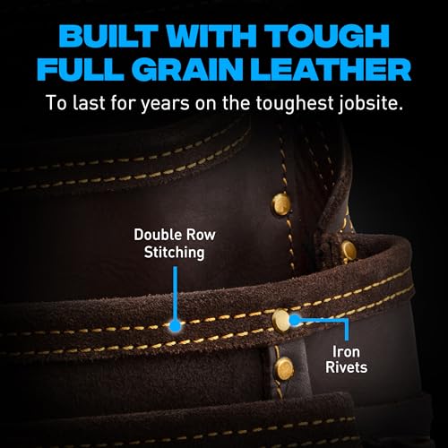 Ox Pro Drywall Tool Belt - 22-Pocket Leather Tool Belt Pouches - Made of Oil-Tanned Leather with Double-Stitching and Steel Rivets - OX-P263804 - color: Drywall Belt, size: Large