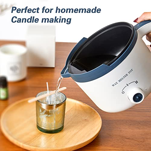 Ksedcon Electric Wax Melter for Candle Making with Pouring Spout, Non-Stick Small Candle Melting Pot - size: wax melting pot kit 1pcs