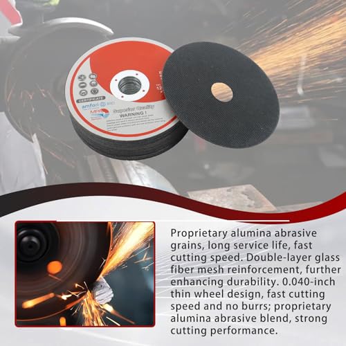 25 Pack 5" x.040 x7/8" Cut-Off Wheel - Metal & Stainless Steel Cutting Discs for Steel, Aluminum, Other Alloys - size: 25pcs 5"*0.040"*7/8"