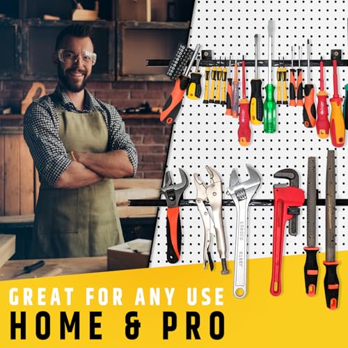 HMmagnets 24" Heavy-Duty Magnetic Tool Holder (Upgraded Version) - Extremely Powerful Magnetic Pull Force to Hold Heavy Tools - Professional Space-Saving Magnetic Bar - Tool Organizer Rack/Strip - size: 24"