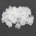FCLUB 48PCS Transparent Watercolor Half Pans, Empty Paint Pans - style: 48Pcs Transparent Half Pans