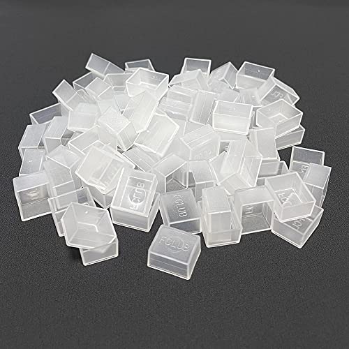 FCLUB 48PCS Transparent Watercolor Half Pans, Empty Paint Pans - style: 48Pcs Transparent Half Pans