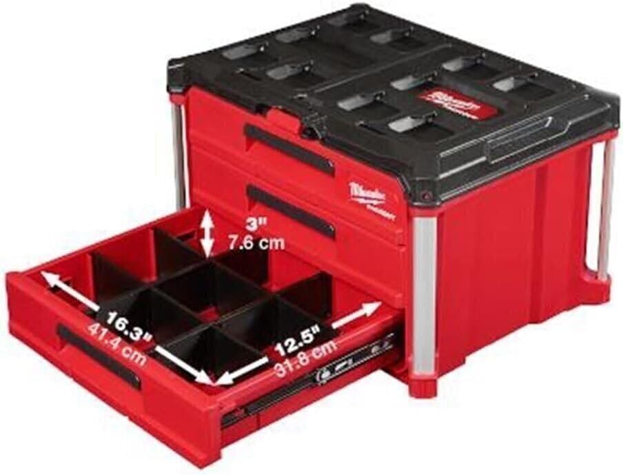 Milwauke Packout 3-Drawer Tool Box