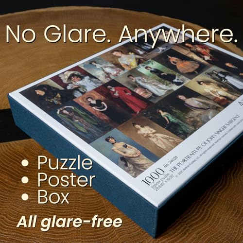 The Portraiture of John Singer Sargent Puzzle, Premium 1000 Piece Jigsaw Puzzle for Adults, Glare-Free, Soft-Touch Puzzles, Made in USA, 26.6" x 19.25" - color: The Portraiture of John Singer Sargent Puzzle