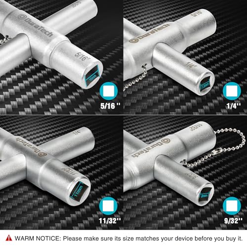 DURATECH 3-in-1 Plumber wrench & 4 Way Sillcock Key, 2-Pack, for Valve, Faucet nuts, and Spigots - size: 2-Pack, style: 4 Way Key & Plumber Wrench