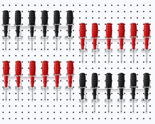4 Pcs Screwdriver Organizer, Pegboard Tool Holder, Silver