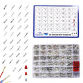 480Pcs 39 Type Car Electrical Wire Terminal Pin Connector Kit 0.6/1.2/1.5/1.8/2/2.2/2.3/2.5/2.8/3.5/4.8mm Wire Terminal Pin Removal Male Female Crimp Pins Non-Insulated Plug