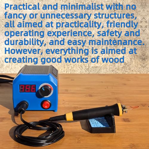 FIRElood LH55-1 wood burning kit,wood burning tool,digitally adjustable temperature wood burner kit,professional wood burner tool kit for adults beginners craft,pyrography pen (LH55-A pen)