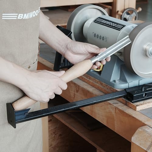 BG-GJ Set Complete Grinding Jig System for Wood Chisels, Grind Sharpening System for 8 Inch Grinders to Sharpen Lathe Turning Tools, Chisels, Skews, Bowl Spindle Gouges. - color: Bg-gj