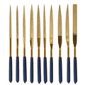 YAKAMOZ 10Pcs Titanium Diamond Needle File Set, 5x180mm Polishing Tool