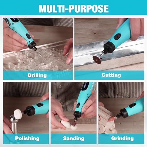 DURATECH 3.6V Cordless Rotary Tool Kit with 135PC Accessories
