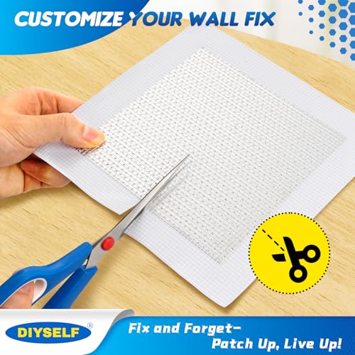 DIYSELF 21 Pack Drywall Repair Kit, 14 Mesh Patches, Wall Patch Repair Kit - size: 21 Pack
