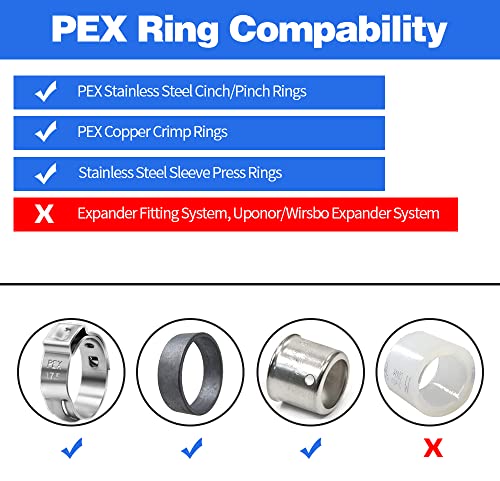 30pcs 3/4" Brass PEX Fittings, Elbow TEE Straight Couplings Set | for PEX Pipe - size: 3/4"-30pcs