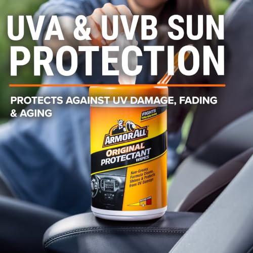 Armor All Car Interior Original Protectant Wipes, 90 Count, UV Protectant - size: 90 Count (Pack of 1)