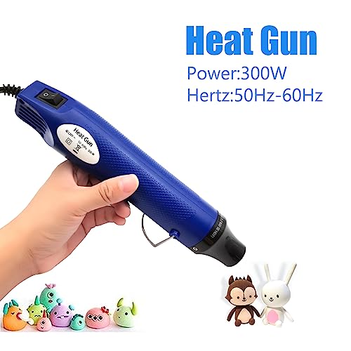 Heat Gun, Mini Hot Air Gun for DIY Crafts Portable Heat Air Gun Tool for Embossing Shrink Wrapping Drying Paint - color: Blue