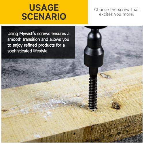 (40Sets) 1/4" x 2" Hex Head Lag Bolts, Heavy Duty Lag Screws with Washers, 304 Stainless Steel Bolts 18-8, Lag Screws Wood Screws, Partial Thread Black Oxide, 1/4 Bolt by Mywish - size: 1/4 x 2" (40 set)