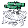 SK Combination Wrench Set, Metric 6 to 32mm, SAE 1/4" to 1-1/4", 42-Piece - size: Metric & SAE 6 to 32 mm