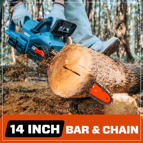 SENIX 40V 14" Electric Chainsaw, Cordless Battery Brushless,CSX2-M2 - size: 14"