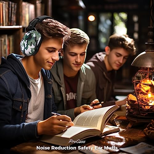 ProCase Hearing Protection Ear Muffs SNR 33dB, Noise Cancelling Headphones - color: 1 - Camogreen