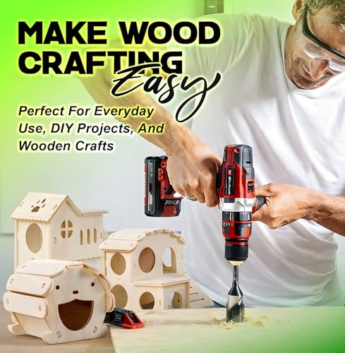 8PCS Hole Saw Kit for Wood, Drywall, PVC and Door Use, 1" to 2-1/8"